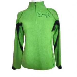 Under armour women's green/black pullover long sleeve sweater size XS